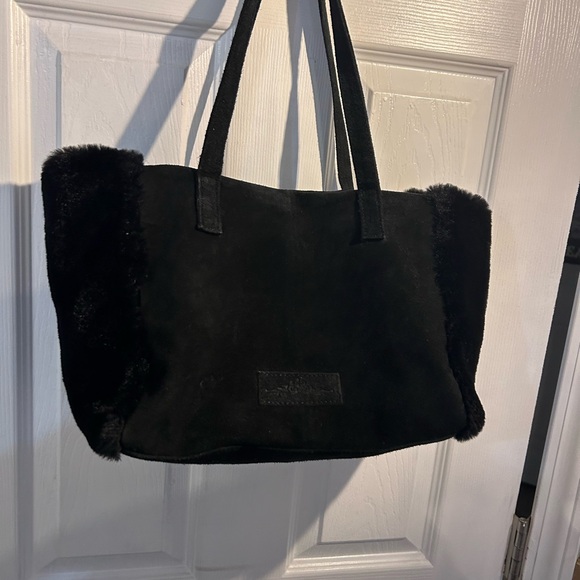 Urbancode  Black Suede and Faux Fur Shopper NWOT - Picture 4 of 6